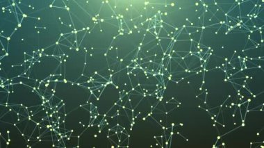 Abstract Animation Plexus Green Lines Footage With A Green Background