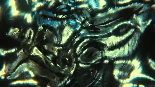 Abstract Animation Liquid Wave Metallic Foil Looped Mercury Alloy Moving — Video