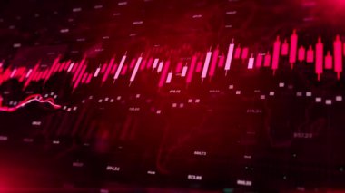 Abstract 4K Animation Financial Investment Business Stock Market Trending Global Market Inflation Recession Crisis Graph Chart Background Concept