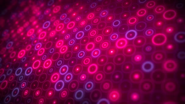 Abstract Futuristic Looped Dark Purple Red Circle Shape Pattern Blinking — Stok video