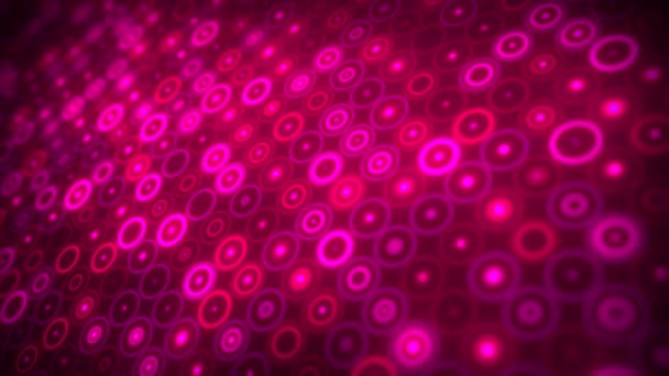 Abstract Futuristic Looped Purple Red Circle Shape Pattern Blinking Science — Wideo stockowe