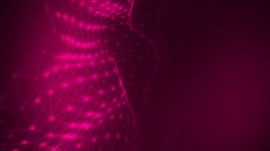 Abstract Futuristic 4K Purple Internet Network Technology Data Connection Left Side Lines Background Concept