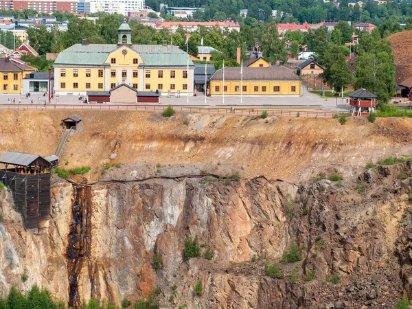 Falu Copper Mine Museum with the rocks and slag from the mining visible World Heritage