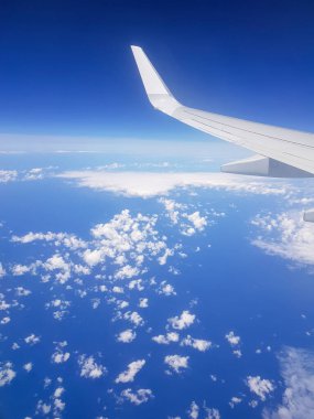 wing of an airplane window from plane