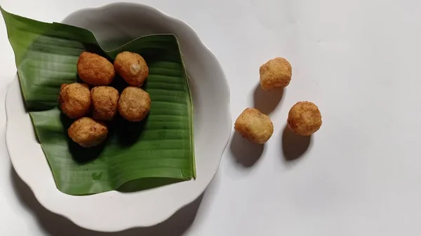 Indonesian Traditional Snacks Made Grated Cassava Given Brown Sugar Fried — Stockfoto