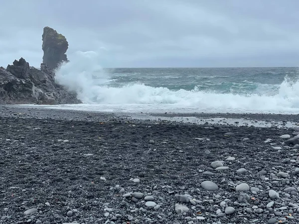 Rocky Shore Sea Iceland — Fotografia de Stock