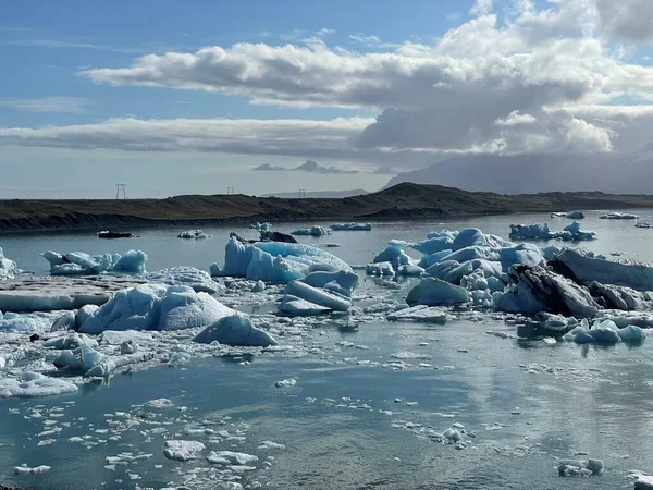 Glacial River Ice Bergs — Photo