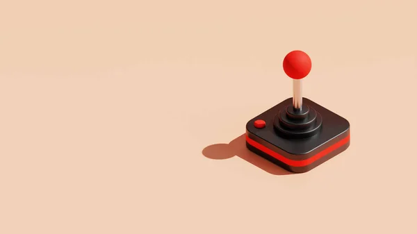 Joystick Push Pin Pink Background — Stock Photo, Image