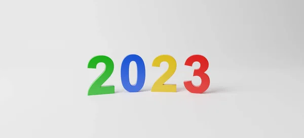 2023 New Year Colorful Lettering Rendering — Stock Photo, Image