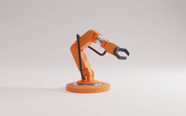 Robotun robot kolu. 3d illüstrasyon