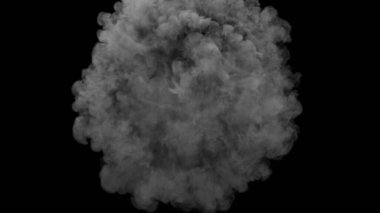 Siyah arka planda duman. Soyut sanat. 3d oluşturma