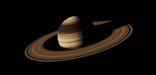 宇宙空間における土星のイメージ — ストック写真