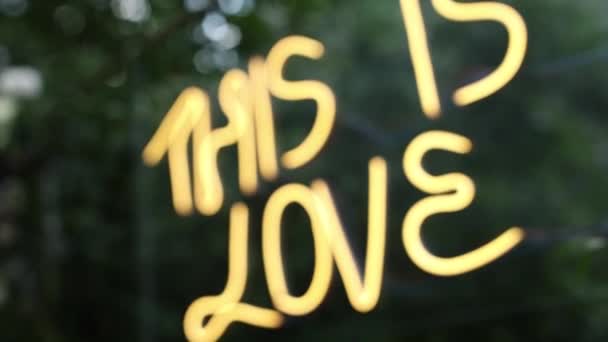 这是婚礼上街上的爱情题词 — 图库视频影像
