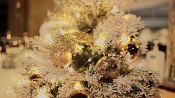 Christmas Tree Room Home Garland — Stock Video
