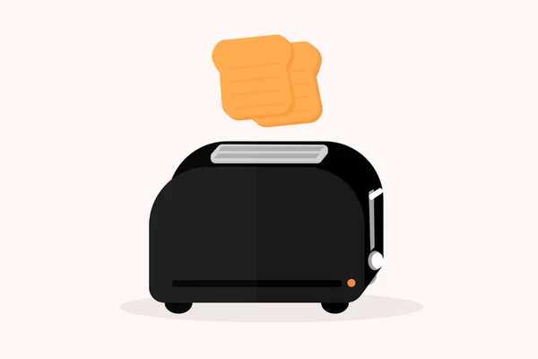 Ein Schöner Toaster Mit Toasts Küchengeräte Zum Kochen — Stockvektor