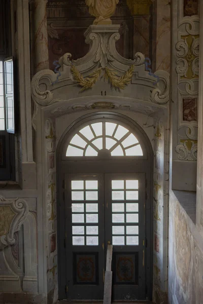 Старое Старинное Деревянное Окно Старом Доме Коттедж Вилла Европейской Архитектуры — стоковое фото