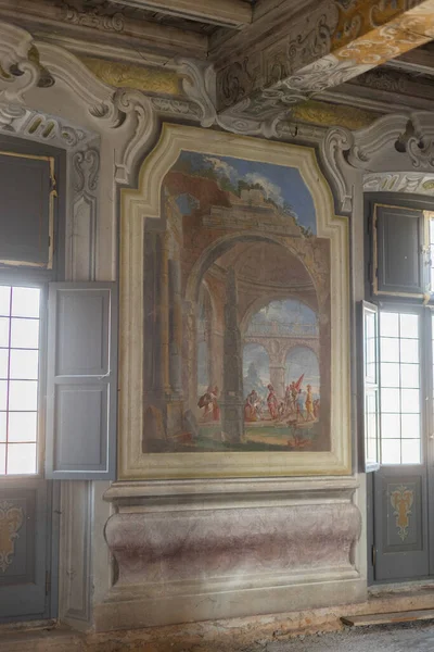 Beautiful Painting Walls Old Antique Villa — Stock Photo, Image