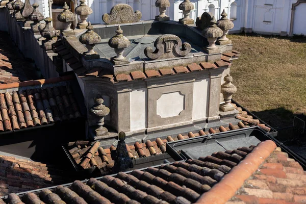 Una Torre Antiguo Castillo Antiguo Los Suburbios Italia — Foto de Stock