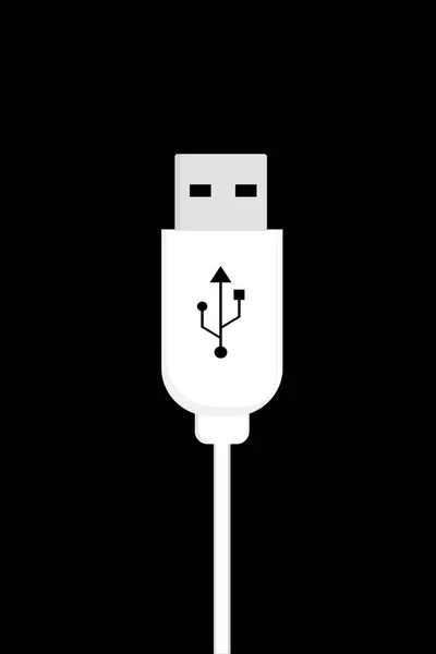 Cable Entrada Usb Para Ordenador Portátil — Vector de stock