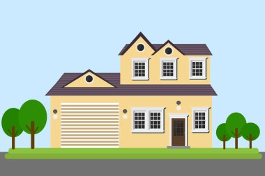 Yeni emlakçılar tarafından yeşil çimenlikte satılan büyük, güzel bir ev.