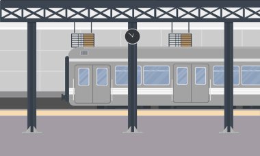 Tren istasyonunda bir metro yolcu vagonu.