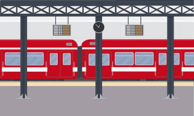 Tren istasyonunda bir metro yolcu vagonu.