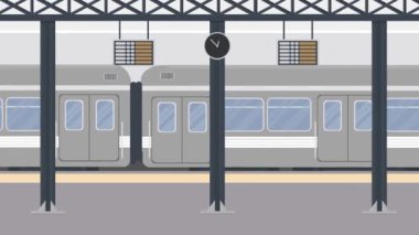 subway passenger train car at railway station train station