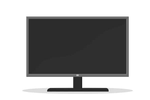 Big Widescreen Monitor Stand Vector Graphic Isolated — Archivo Imágenes Vectoriales