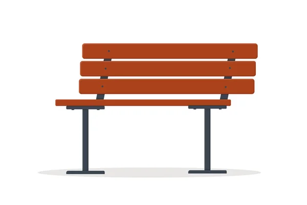 白色底座上的木制长椅 用作坐椅 — 图库矢量图片