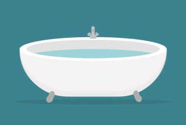 Arka planda su ve musluk olan büyük bir banyo.