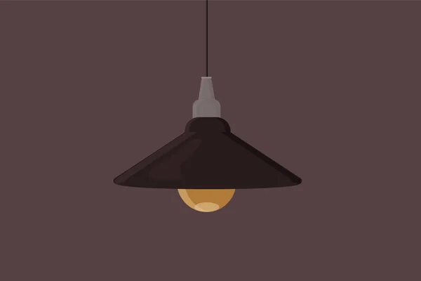 Loft Style Lamp White Background Isolated Interior Element Vector — Archivo Imágenes Vectoriales