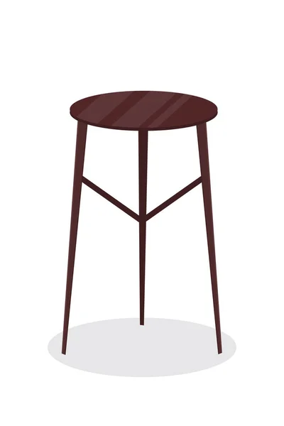 白色背景隔离矢量图形内部元件的木制酒吧椅 — 图库矢量图片