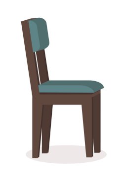 Mutfak için ahşap sandalye ya da beyaz arkaplan illüstrasyonunda ofis