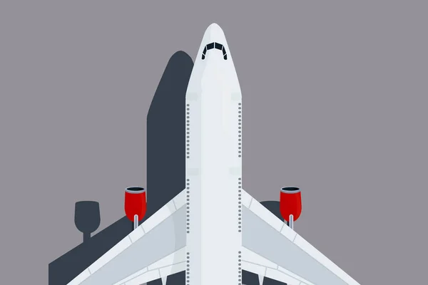 Egy Fehér Utasszállító Repülőgép Repülőtéren Háttér Utazás Repülőgép Járatok — Stock Vector