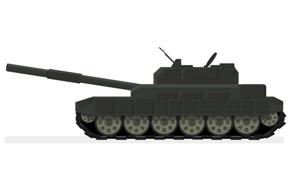 Gran Tanque Batalla Verde Para Ejército Guerra — Vector de stock