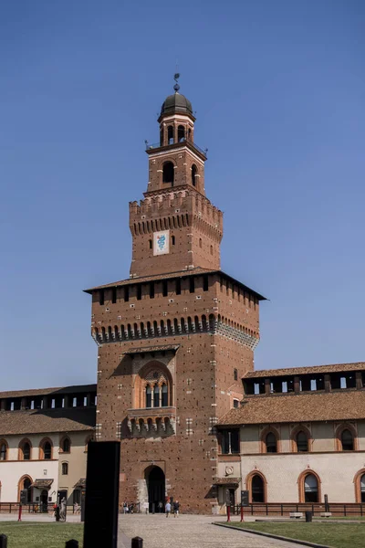 Magnífico Castillo Sforza Castello Sforzesco Milán Italia —  Fotos de Stock