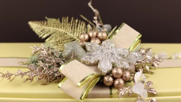 New Year Decor Box Gift Background Holiday New Year Christmas — 图库视频影像