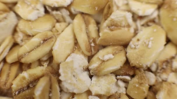 Oatmeal Cereal Closeup Background Breakfast Food Healthy Eating — Videoclip de stoc