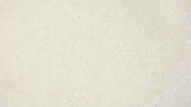 Beyaz Kristal Şeker Arka Plan Granüller Tatlı Abur Cubur — Stok video