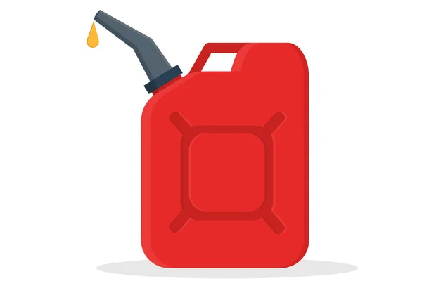 Red Canister Gasoline White Background — 图库矢量图片