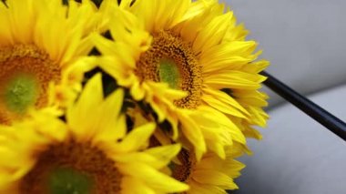 beautiful bouquet of flowers from yellow sunflowers