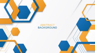 Elegant hexagon shape on white background