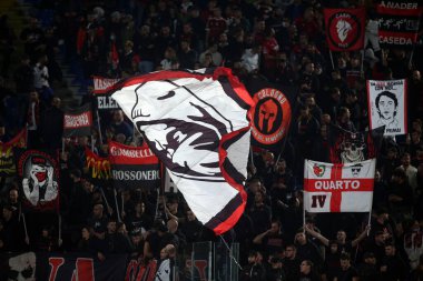 ROME, İtalya - 31.10.2021: Roma Olimpiyat Stadyumu 'nda AS ROMA - AC MILAN arasında oynanan İtalyan Serie Futbol Maçı sırasında.