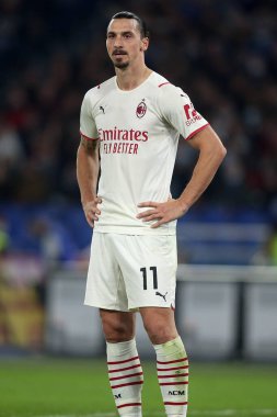 ROME, İtalya - 31.10.2021: IBRAHIMOVIC (MIL) İtalyan Serisi sırasında Roma Olimpiyat Stadyumu 'nda AS ROMA VS AC MILAN arasında oynanan futbol maçı.