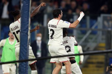 ROME, İtalya - 31.10.2021: KESSIE (MIL) İtalyan Serisi 'nde penaltı golünü attı ve Roma Olimpiyat Stadyumu' nda ROMA - AC MILAN arasındaki bir futbol maçı.