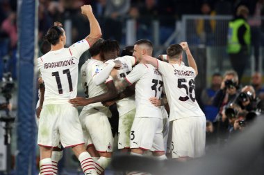 ROME, İtalya - 31.10.2021: KESSIE (MIL) İtalyan Serisi 'nde penaltı golünü attı ve Roma Olimpiyat Stadyumu' nda ROMA - AC MILAN arasındaki bir futbol maçı.