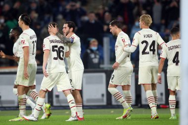 ROME, İtalya - 31.10.2021: KESSIE (MIL) İtalyan Serisi 'nde penaltı golünü attı ve Roma Olimpiyat Stadyumu' nda ROMA - AC MILAN arasındaki bir futbol maçı.