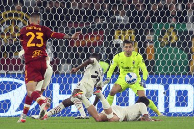 ROME, İtalya - 31.10.2021: TATARUSANU (MIL) İtalyan Serisi sırasında Roma Olimpiyat Stadyumu 'nda AS ROMA - AC MILAN arasında oynanan futbol maçı.