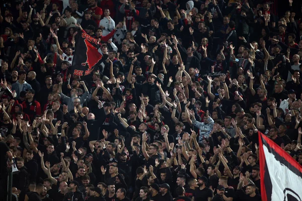 โรม ตาล 2021 Milan Supporters ในระหว างการแข ตบอลเซร ตาล ระหว — ภาพถ่ายสต็อก