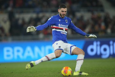 ROME, İtalya - 22.12.2021: FALCONE (SAMP) İtalyan Serisi sırasında Roma Olimpiyat Stadyumu 'nda AS ROMA - UC SAMPDORIA arasında oynanan futbol maçı